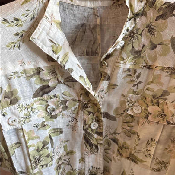 Zimmermann Cream and Green Floral Cottage-core Romper Size 2 Long Sleeve Outfit - Picture 7 of 8
